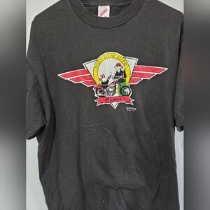 Vtg Maxine Comic Mens Black T Shirt L Jerzees Born To Be Riled Motorcycle Biker